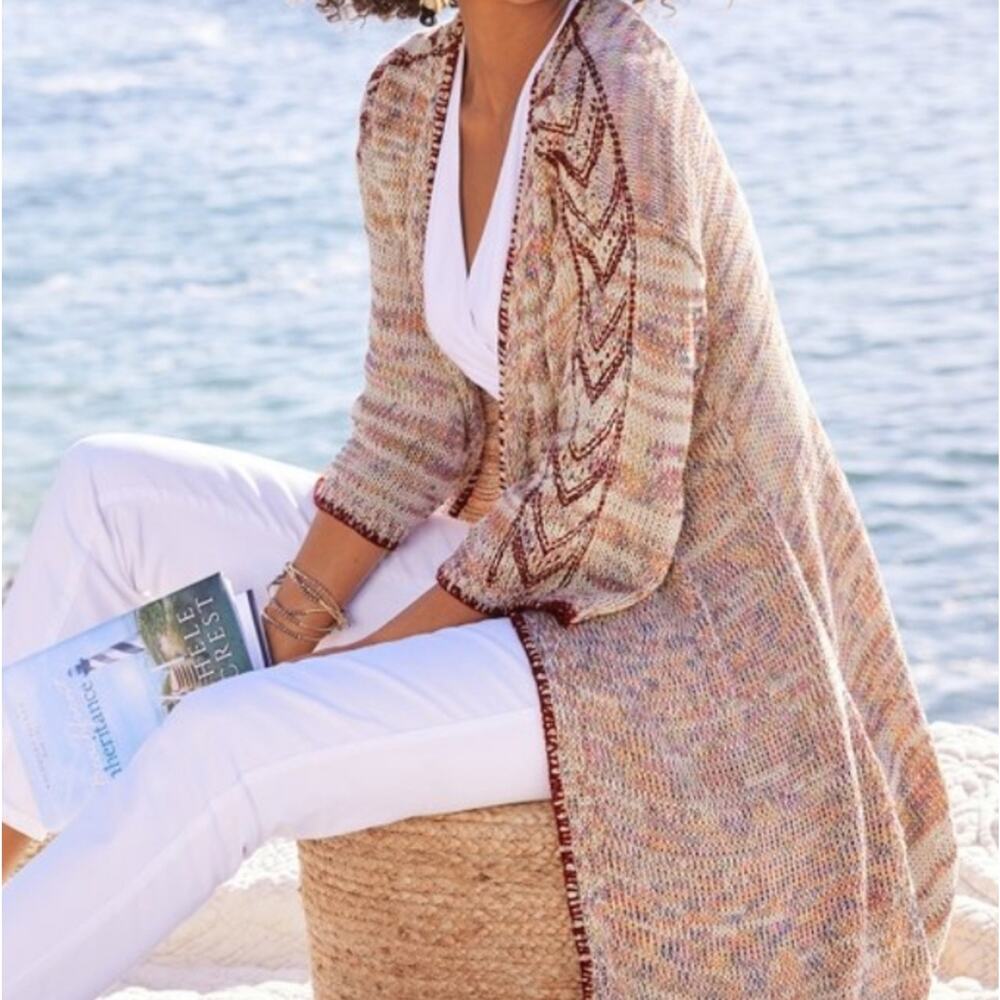 Soft Surroundings Ochoa Multi-Color Open Front Ca… - image 3